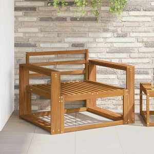 vidaXL Canapea Medie pentru Exterior Lemn Solid de Acacia natural imagine