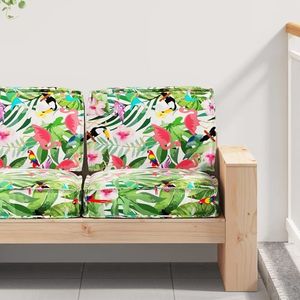 vidaXL Set de perne pentru palet Floral 2 pcs Jungla tropicală imagine