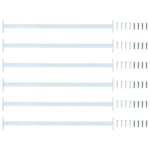 vidaXL Bară de siguranță ajustabilă pentru fereastră 6 pcs Argintiu imagine