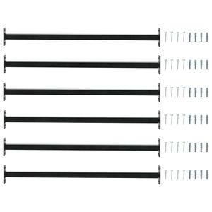 vidaXL Bară de siguranță ajustabilă pentru fereastră 6 pcs Negru Oțel imagine