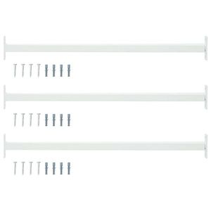 vidaXL Bară de siguranță ajustabilă pentru fereastră 3 pcs Alb Oțel imagine