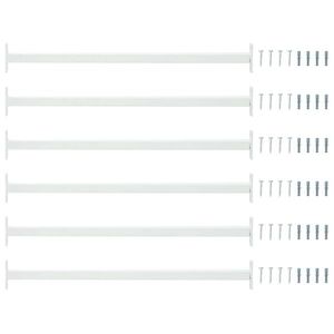 vidaXL Bară de siguranță ajustabilă pentru fereastră 6 pcs Alb Oțel imagine