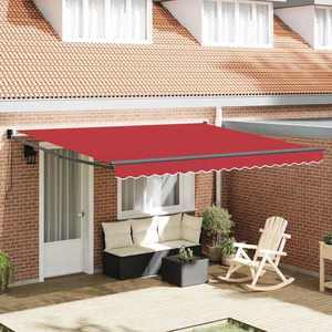 vidaXL Cortina Retractabilă Roșu 400 × 300 cm Poliester și Aluminiu imagine