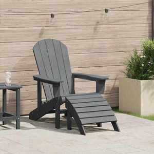 vidaXL Scaun Adirondack Gri deschis 82 x 74 x 92 cm HDPE imagine