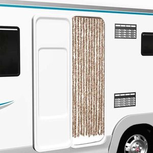 vidaXL Perdea pentru insecte, bej și maro închis, 56x200 cm, chenille imagine