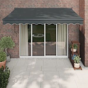 vidaXL Copertină retractabilă automată, antracit, 3x2, 5 m imagine