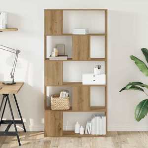 vidaXL Bibliotecă 5 niveluri stejar artizanal 80, 5x23, 5x162, 5 cm lemn imagine