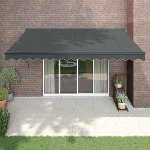 vidaXL Copertină retractabilă, antracit, 4, 5x3 m, textil și aluminiu imagine