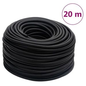 vidaXL Furtun de aer hibrid, negru, 0, 6", 20 m, cauciuc și PVC imagine