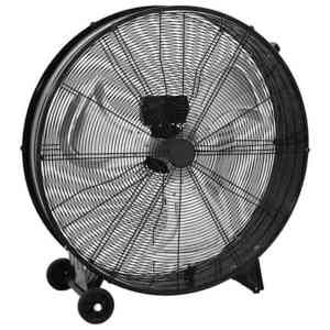vidaXL Ventilator industrial cu tambur, negru, 77 cm, 240 W imagine