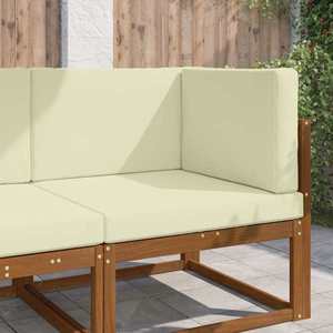 vidaXL Perna pentru canapea de exterior 3 pcs Crem Poliester imagine