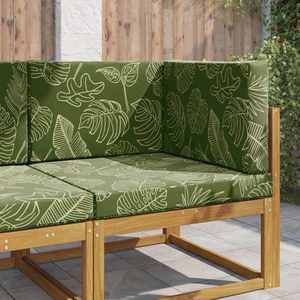 vidaXL Perna pentru canapea de exterior 3 pcs Design cu frunze imagine