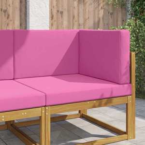 vidaXL Perna pentru canapea de exterior 3 pcs Roz Poliester imagine