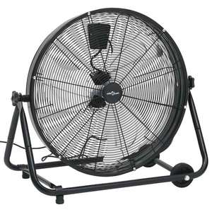 vidaXL Ventilator industrial cu tambur, negru, 60 cm, 180 W imagine