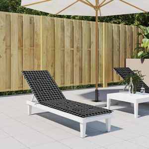 vidaXL Pernă scaun de terasă, negru, carouri, textil Oxford imagine