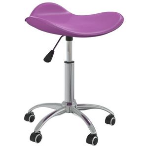 vidaXL Scaun de masă pivotant, violet, piele ecologică imagine