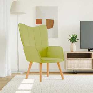vidaXL Scaun de relaxare, verde, material textil imagine