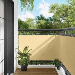 vidaXL Ecran de balcon Nisipiu 100 x 500 cm Material Oxford imagine