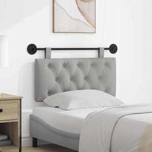 vidaXL Cap de pat suspendat Gri nori 100 x 55 x 7 cm țesătură imagine