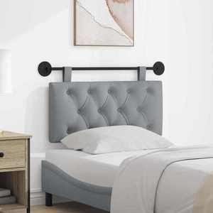 vidaXL Cap de pat suspendat Gri deschis 100 x 55 x 7 cm țesătură imagine