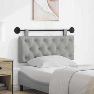 vidaXL Cap de pat suspendat Gri nori 110 x 55 x 7 cm țesătură imagine