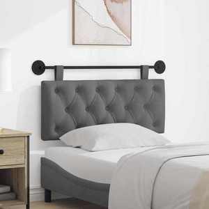 vidaXL Cap de pat suspendat Gri închis 110 x 55 x 7 cm țesătură imagine