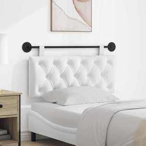 vidaXL Cap de pat suspendat Pe perete Alb 110 x 55 x 7 cm țesătură imagine