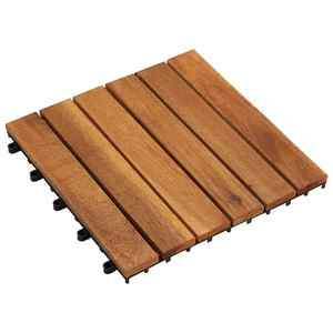 vidaXL Plăci pentru Deck 10 pcs Maro 30 x 30 cm Lemn de Acacia imagine