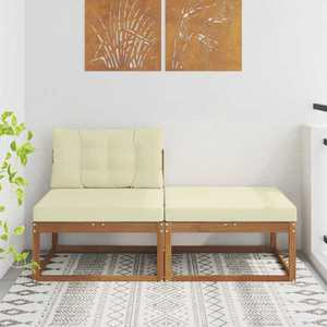 vidaXL Unități de canapea sectională cu pernă 2 Bucată natural imagine