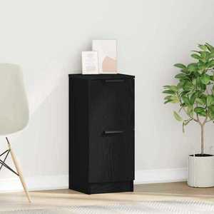 vidaXL Bufet Stejar Negru 30 x 30 x 70 cm Lemn compozit imagine