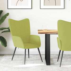 vidaXL Scaun de relaxare, verde, material textil imagine
