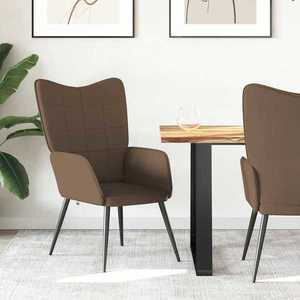 vidaXL Scaun de relaxare, maro, material textil imagine