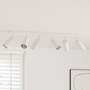 vidaXL Spot de tavan cu lumina reflectoarelor Alb 73 x 6 x 16 cm Metal imagine