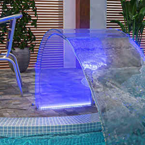 vidaXL Fântână de piscină cu LED-uri RGB, acril, 50 cm imagine