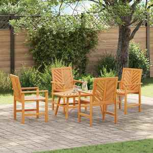 vidaXL Set de lounge pentru grădină 5 pcs Maro Lemn Solid de Acacia imagine