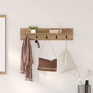 vidaXL Răcător de paltoane montat pe perete Pe perete Stejar Artizanal imagine