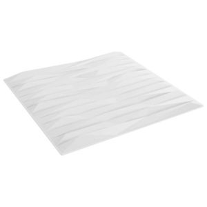 vidaXL Panouri de perete 48 pcs Piatra Alba 50 x 50 cm Spumă XPS imagine