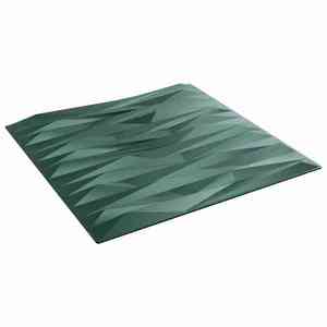 vidaXL Panouri de perete 12 pcs Verde Stone 50 x 50 cm Spumă XPS imagine