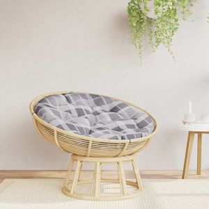 vidaXL Pernă rotundă, gri, Ø 100x11 cm, țesătură Oxford, model carouri imagine