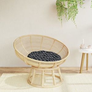 vidaXL Pernă rotundă, negru, Ø 60x11cm, țesătură Oxford, model carouri imagine