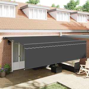 vidaXL Cortina Retractabilă Antracit 500 × 300 cm imagine