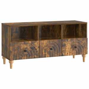 vidaXL Cabinet TV Stejar Afumat 102 x 34, 5 x 50 cm Lemn prelucrat imagine