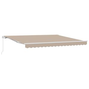 vidaXL Cortina Retractabilă Bej 400 × 300 cm Poliester și Aluminiu imagine