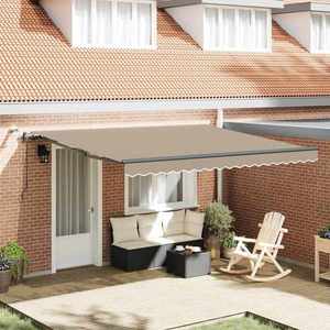 vidaXL Țesătură pentru copertină cu Bej 400 × 300 cm Poliester imagine