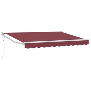 vidaXL Cort electric retractabil Burgundy 3, 5 x 2 m imagine