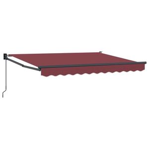 vidaXL Copertină retractabilă manuală Burgundy 3 x 2 m imagine