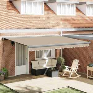 vidaXL Cortina Retractabilă Bej 4 × 3 m Pânză și Aluminiu imagine