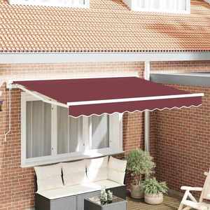 vidaXL Cadru de copertină Manual Burgundy 250 x 200 cm imagine