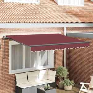 vidaXL Cortina Retractabilă Manual Burgundy 250 x 200 cm țesătură imagine