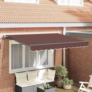 vidaXL Cortina Retractabilă Manual Maro 250 x 200 cm țesătură imagine